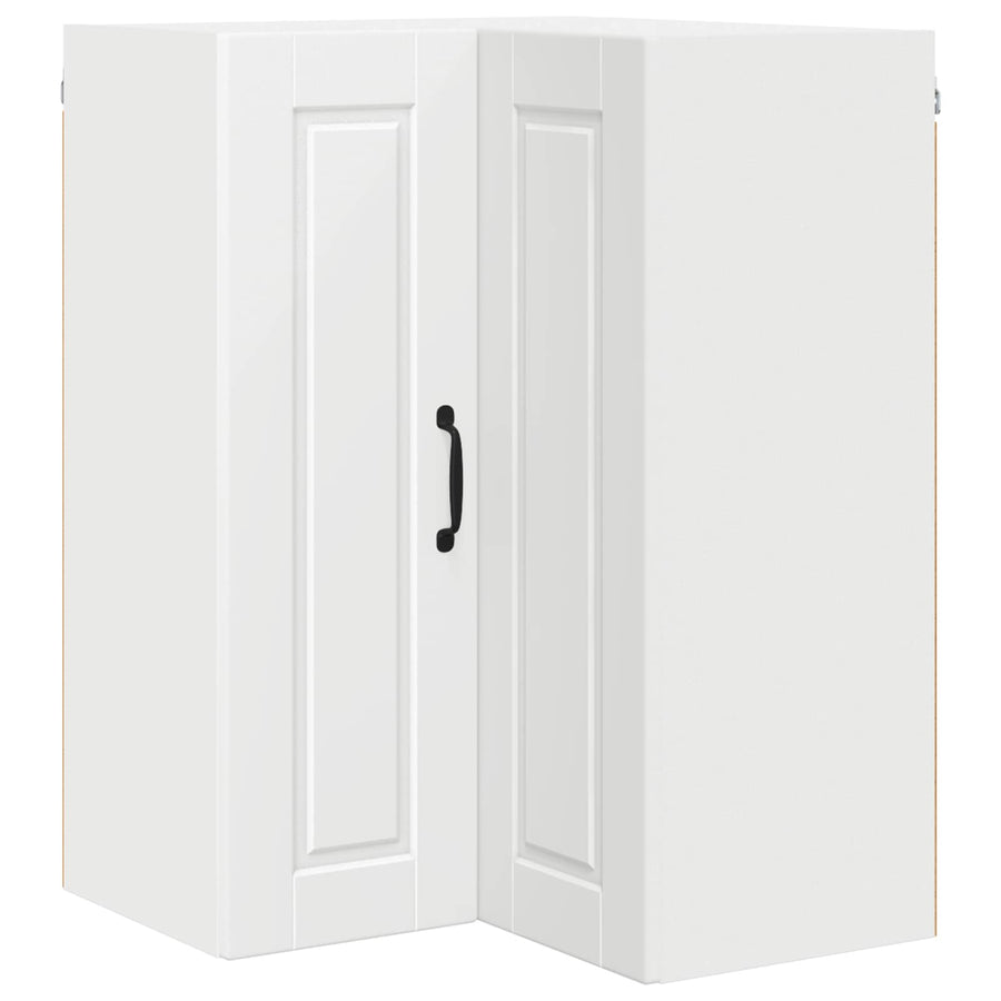 Wall Corner Cabinet PORTO White 57 x 57 x 80 cm Engineered Wood