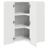 Kitchen Wall Cabinet White 57 x 57 x 80 cm Engineered Wood - 45-Degree Angle