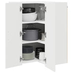 Wall Corner Cabinet PORTO White 57 x 57 x 80 cm Engineered Wood