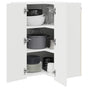 Wall Corner Cabinet PORTO White 57 x 57 x 80 cm Engineered Wood