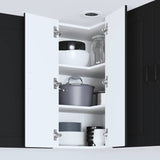 Kitchen Wall Cabinet Black 57 x 57 x 80 cm Engineered Wood - Top-Down View