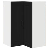 Kitchen Wall Cabinet Black 57 x 57 x 80 cm Engineered Wood - Front View