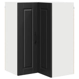 Wall Corner Cabinet PORTO Black 57 x 57 x 80 cm Engineered Wood