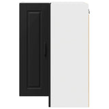 Wall Corner Cabinet PORTO Black 57 x 57 x 80 cm Engineered Wood