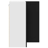 Kitchen Wall Cabinet Black 57 x 57 x 80 cm Engineered Wood - Close-Up Angle