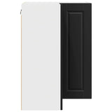 Wall Corner Cabinet PORTO Black 57 x 57 x 80 cm Engineered Wood