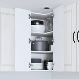Kitchen Cabinet with Shelf High Gloss White 57 x 57 x 80 cm - Top-Down View