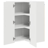 Kitchen Cabinet with Shelf High Gloss White 57 x 57 x 80 cm - 45-Degree Angle