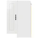 Wall Corner Cabinet PORTO High Gloss White 57 x 57 x 80 cm