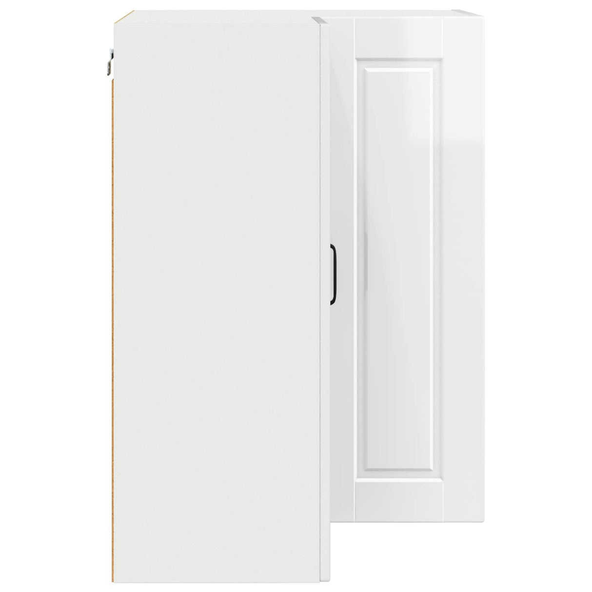 Wall Corner Cabinet PORTO High Gloss White 57 x 57 x 80 cm