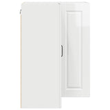 Wall Corner Cabinet PORTO High Gloss White 57 x 57 x 80 cm