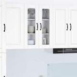 Wall Glass Cabinet PORTO White 60 x 31 x 80 cm Engineered Wood