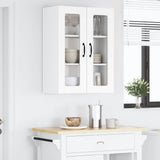Wall Glass Cabinet PORTO White 60 x 31 x 80 cm Engineered Wood