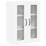 Wall Glass Cabinet PORTO White 60 x 31 x 80 cm Engineered Wood