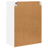Wall Glass Cabinet PORTO White 60 x 31 x 80 cm Engineered Wood
