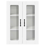 Wall Glass Cabinet PORTO White 60 x 31 x 80 cm Engineered Wood