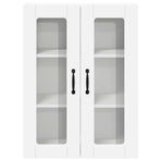 Wall Glass Cabinet PORTO White 60 x 31 x 80 cm Engineered Wood