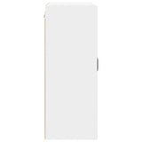 Wall Glass Cabinet PORTO White 60 x 31 x 80 cm Engineered Wood - Close-Up Angle
