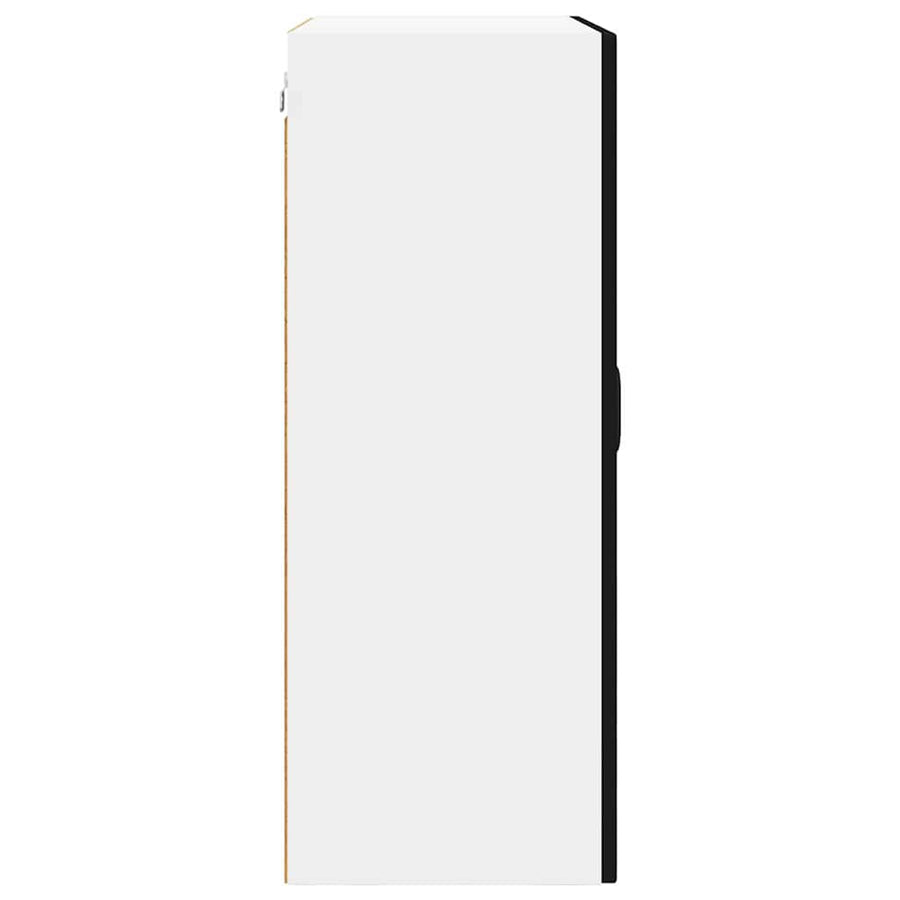 Wall Glass Cabinet PORTO Black 60 x 31 x 80 cm Engineered Wood