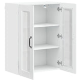 Wall Glass Cabinet PORTO High Gloss White 60 x 31 x 80 cm