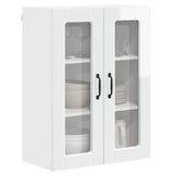 Wall Glass Cabinet PORTO High Gloss White 60 x 31 x 80 cm