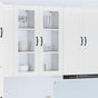 Wall Glass Cabinet PORTO White 40 x 31 x 100 cm Engineered Wood
