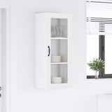 Wall Glass Cabinet PORTO White 40 x 31 x 100 cm Engineered Wood - Top-Down View