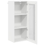 Wall Glass Cabinet PORTO White 40 x 31 x 100 cm Engineered Wood - 45-Degree Angle