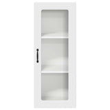 Wall Glass Cabinet PORTO White 40 x 31 x 100 cm Engineered Wood