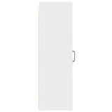 Wall Glass Cabinet PORTO White 40 x 31 x 100 cm Engineered Wood - Close-Up Angle