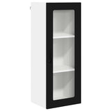 Kitchen Wall Cabinet Black 40 x 31 x 100 cm Engineered Wood - Front View