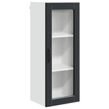 Wall Glass Cabinet PORTO Black 40 x 31 x 100 cm Engineered Wood