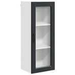 Wall Glass Cabinet PORTO Black 40 x 31 x 100 cm Engineered Wood