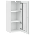 Wall Glass Cabinet PORTO Black 40 x 31 x 100 cm Engineered Wood
