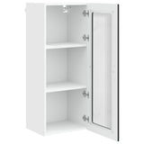 Wall Glass Cabinet PORTO Black 40 x 31 x 100 cm Engineered Wood - 45-Degree Angle