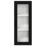 Kitchen Wall Cabinet Black 40 x 31 x 100 cm Engineered Wood - Rear View