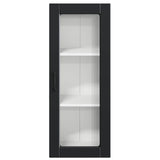Wall Glass Cabinet PORTO Black 40 x 31 x 100 cm Engineered Wood