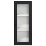 Wall Glass Cabinet PORTO Black 40 x 31 x 100 cm Engineered Wood