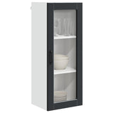 Wall Glass Cabinet PORTO Black 40 x 31 x 100 cm Engineered Wood