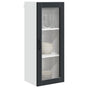 Wall Glass Cabinet PORTO Black 40 x 31 x 100 cm Engineered Wood