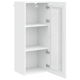 Wall Glass Cabinet PORTO High Gloss White 40 x 31 x 100 cm