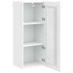 Wall Glass Cabinet PORTO High Gloss White 40 x 31 x 100 cm