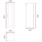 Wall Cabinet PORTO White 30 x 31 x 100 cm Engineered Wood - Extra Image