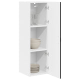Wall Cabinet PORTO Black 30 x 31 x 100 cm Engineered Wood - Side View