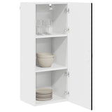 Kitchen Wall Cabinet Black 40 x 31 x 100 cm Engineered Wood - Side View