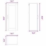 Wall Cabinet PORTO Black 40 x 31 x 100 cm Engineered Wood - Extra Image