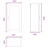 Wall Cabinet PORTO White 50 x 31 x 100 cm Engineered Wood - Extra Image