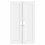 Wall Cabinet PORTO White 60 x 31 x 100 cm Engineered Wood - Rear View