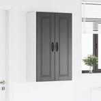 Wall Cabinet PORTO Black 60 x 31 x 100 cm Engineered Wood