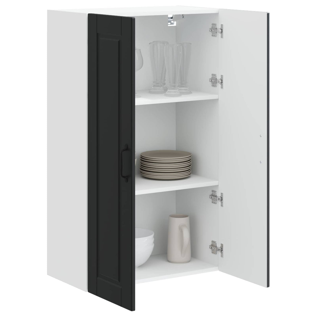 Wall Cabinet PORTO Black 60 x 31 x 100 cm Engineered Wood